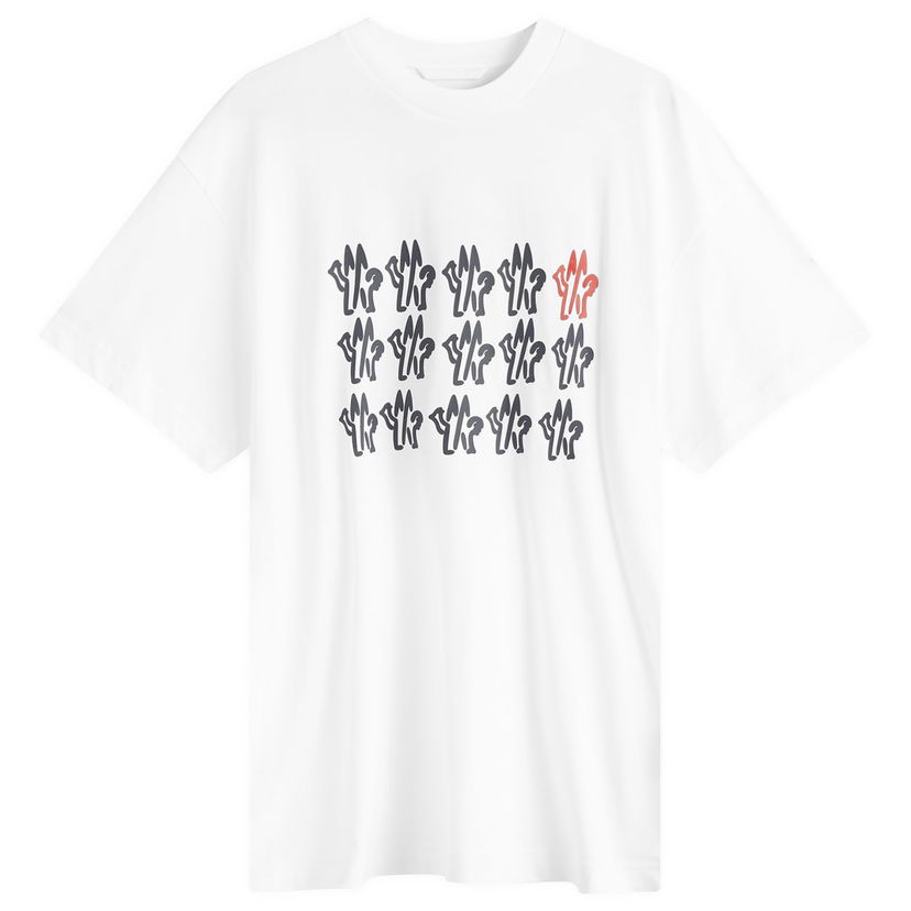 Majica kratkih rukava Moncler Text Logo T-Shirt Bijela | 8C000-51-89AJS-00A