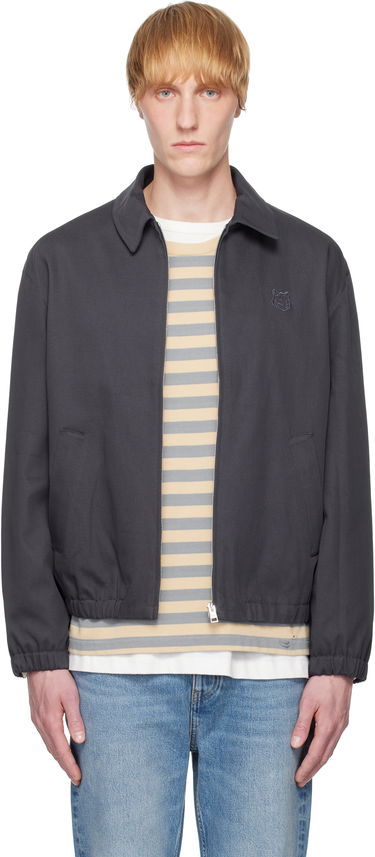 Bomber jakna MAISON KITSUNÉ Maison Kitsuné Elasticated Zipped Jacket Siva | OM02122WW9028, 0