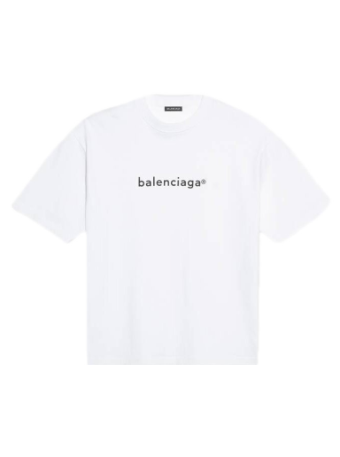 Majica kratkih rukava Balenciaga New Copyright Medium Fit T-shirt Bijela | 612966TIV549040