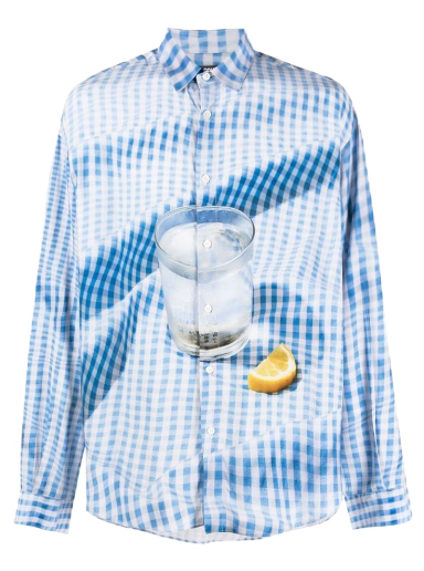 Košulja Jacquemus La Chemise Simon Tablecloth Tirkiz | 216SH001-1002-3AK