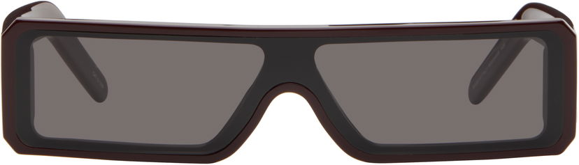 Sunčane naočale Rick Owens Rick Owens Hollywood Geth Sunglasses Tamnocrvena | RG0000008 GMGNB