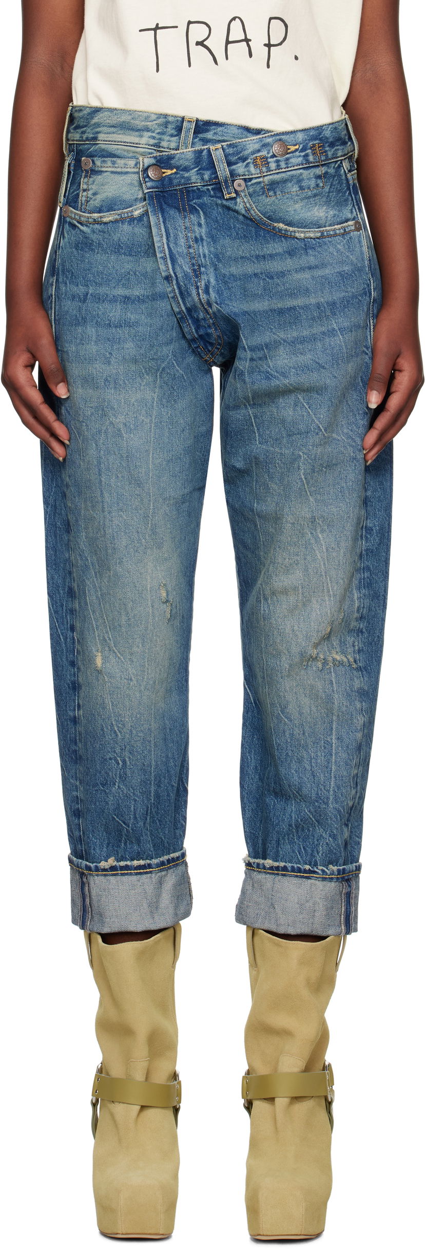 Jeans R13 R13 Crossover Jeans Plava | R13W2048-734