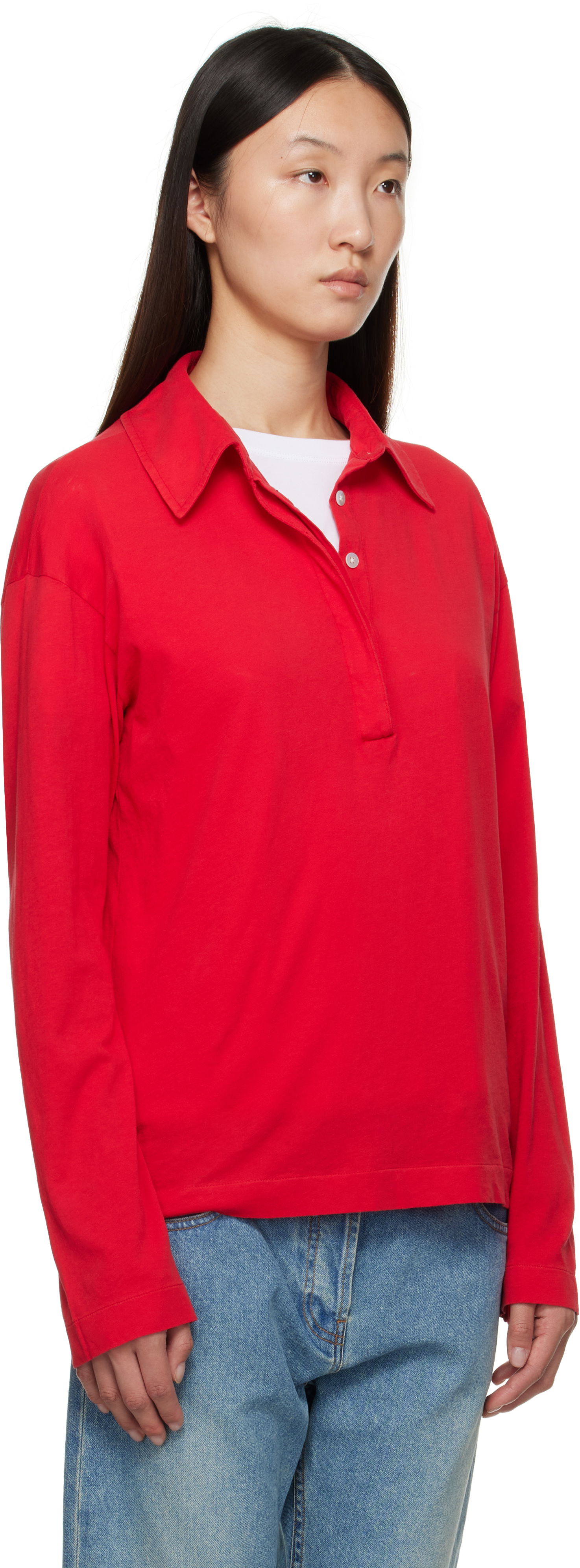 Polo majica The Row The Row Roddie Polo Top Crvena | 8752-K569, 1