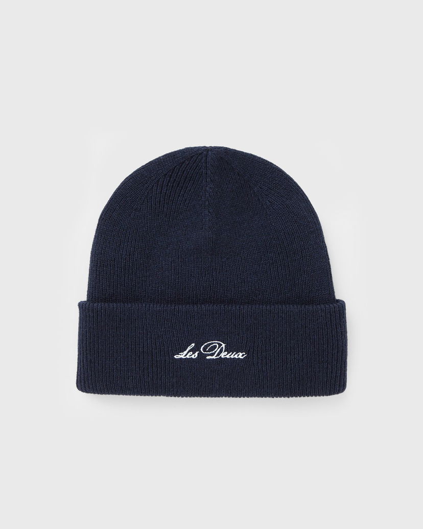 Kapica Les Deux Wayne Embroidered Beanie Tamnoplava | 1000673-460
