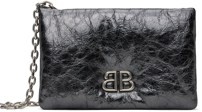 Torba za rame Balenciaga Balenciaga Monaco Nano Chain Bag Crna | 810562 2AAYQ