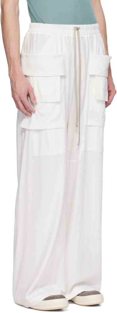 Cargo hlače Rick Owens Rick Owens DRKSHDW Hollywood Creatch Wide Cargo Pants Bijela | DU01E3394 RN, 1