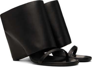 Tenisice i cipele Courrèges Courrèges Oblique Wedged Leather Mules Crna | 225SSD037AG0030, 3