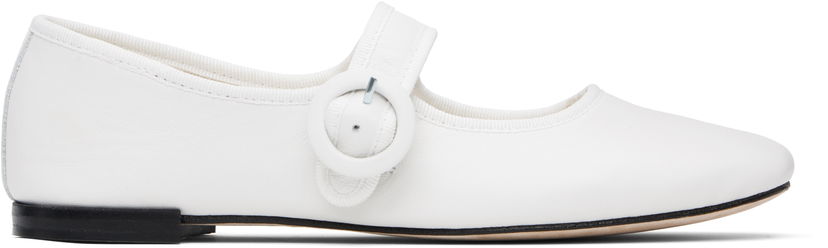 Odjeća Repetto Repetto Georgia Square-Toe Mary Jane Ballerina Flats Bijela | V4141VE
