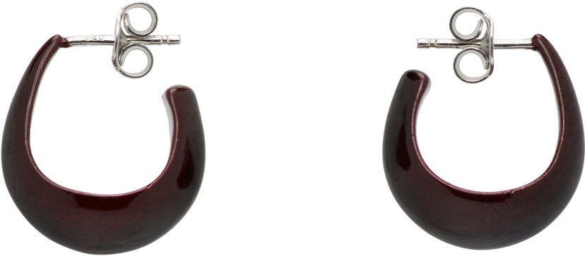 Naušnice LEMAIRE Lemaire Curved Mini Drop Earrings Tamnocrvena | AC278 LO0114