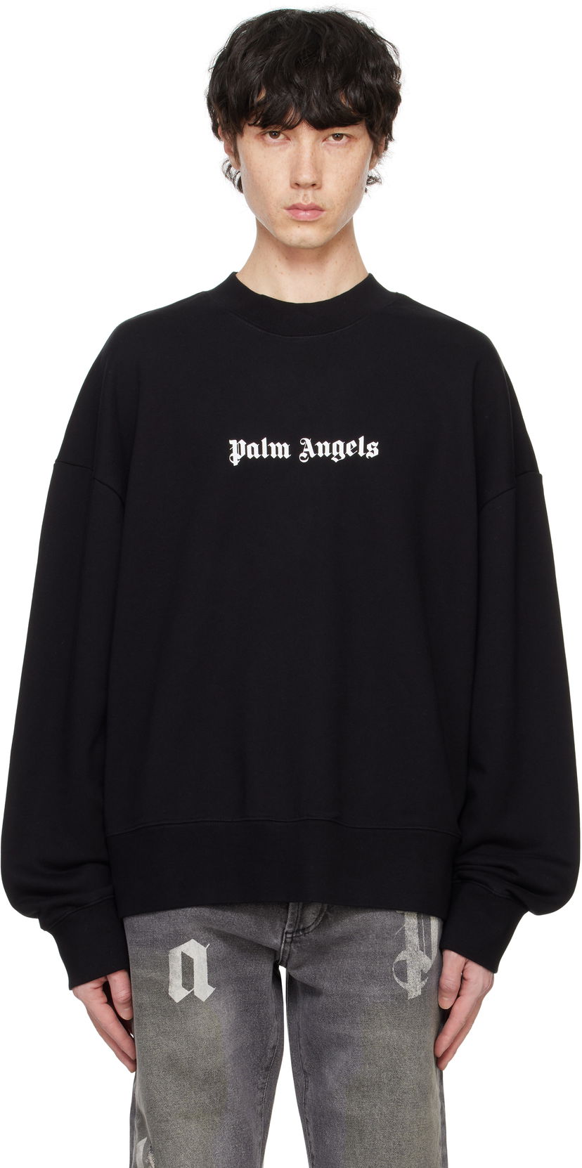 Dukserice Palm Angels Sweatshirt Classic Logo Crna | PMBA080C99FLE0011001