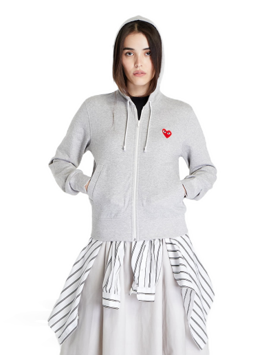Dukserice Comme des Garçons PLAY Knit Sweatshirt Top Siva | AZT249 Top Grey