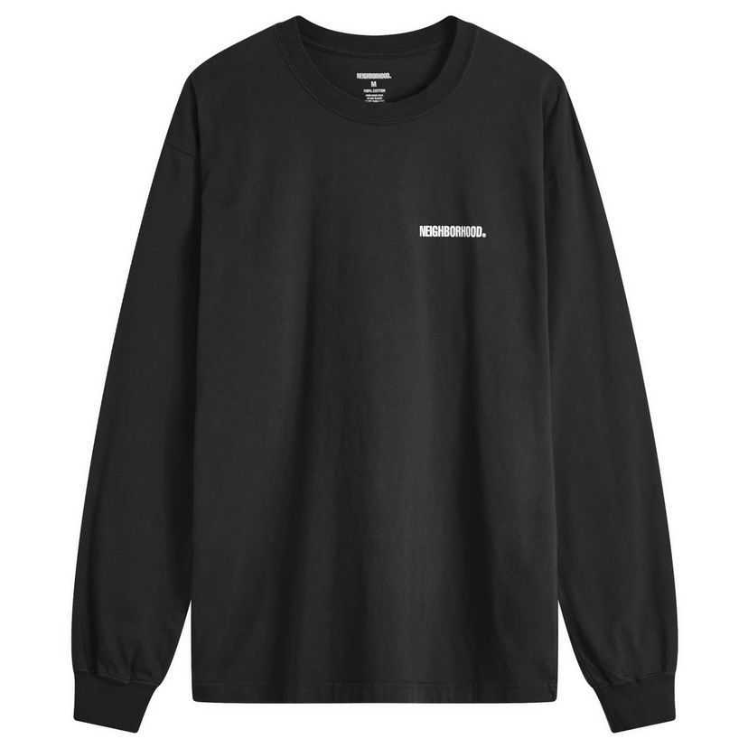 Majica kratkih rukava Neighborhood Long Sleeve T-Shirt Crna | 242PCNH-LT01-BLK