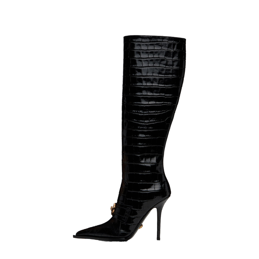 Tenisice i cipele Versace Croc-Effect Alia Crna | 1012029_1A08910