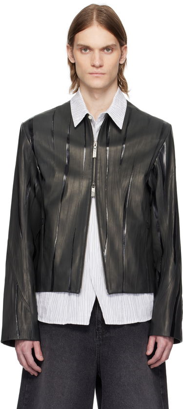 Bomber jakna ADER ERROR ADER error Product. 14 Cropped Leather Jacket Crna | BO01SSJK0107BK, 0