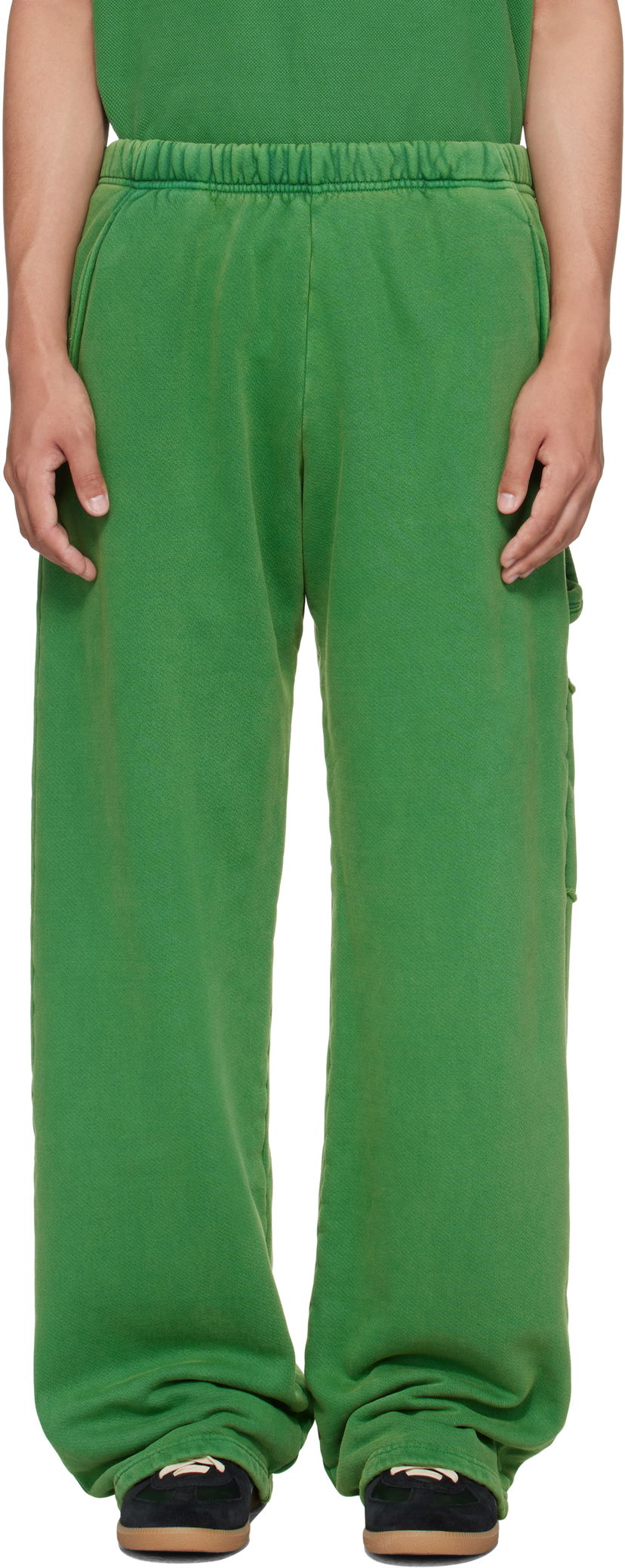 Trenirka LES TIEN Les Tien Heavyweight Utility Puddle Sweatpants Zelena | CF-3089-PD