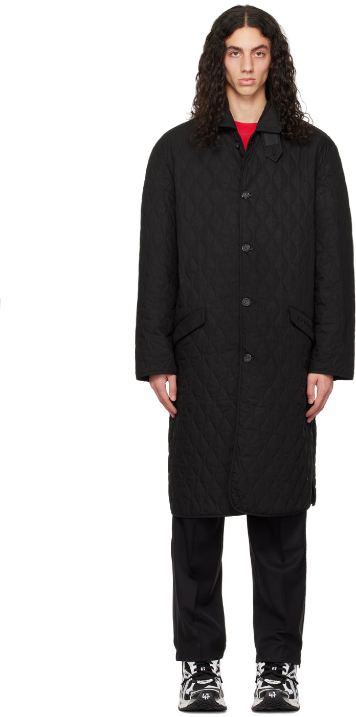 Kaputi VETEMENTS VTMNTS Hunter Quilted Coat Crna | VL14CO200B
