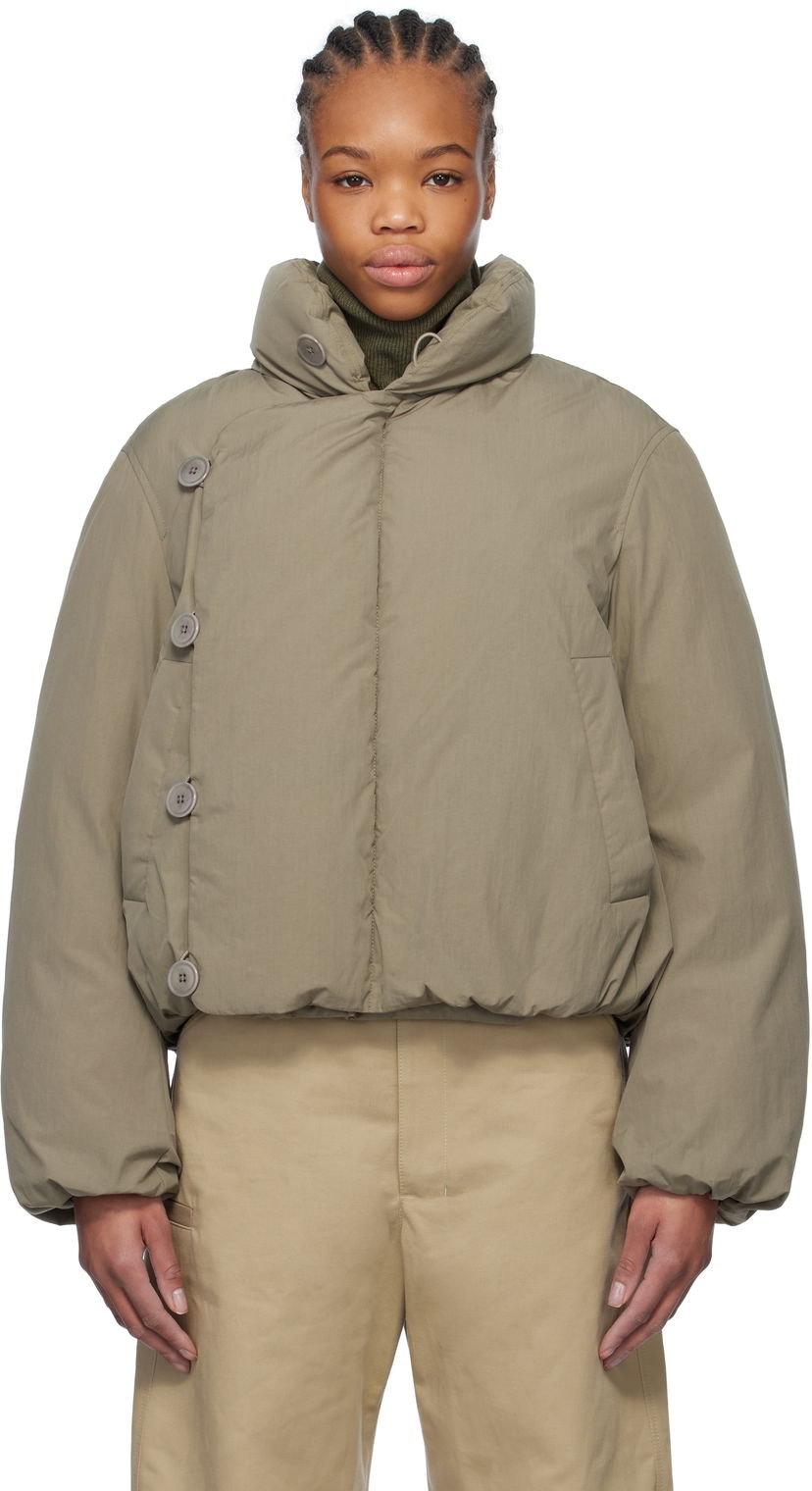 Pernata jakna LEMAIRE Lemaire Short Puffer Jacket Zelena | OW1084 LF1156
