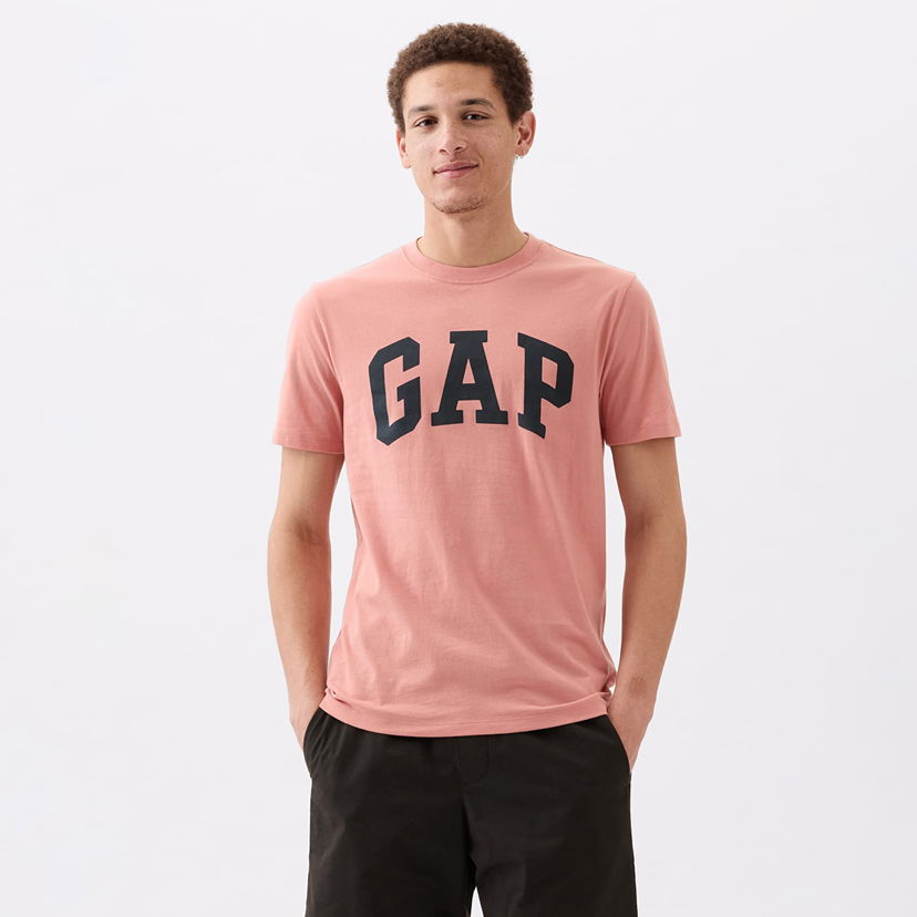 Majica kratkih rukava GAP Basic Logo Tee Pink Rosette 16-1518 Ružičasta | 856659-07