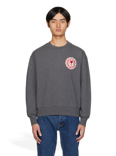 Dukserice AMI Patch Sweatshirt Siva | USW011.739