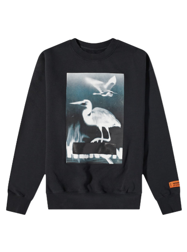 Dukserice HERON PRESTON Censored Heron Crew Neck Sweat Crna | HMBA020S23JER0021001