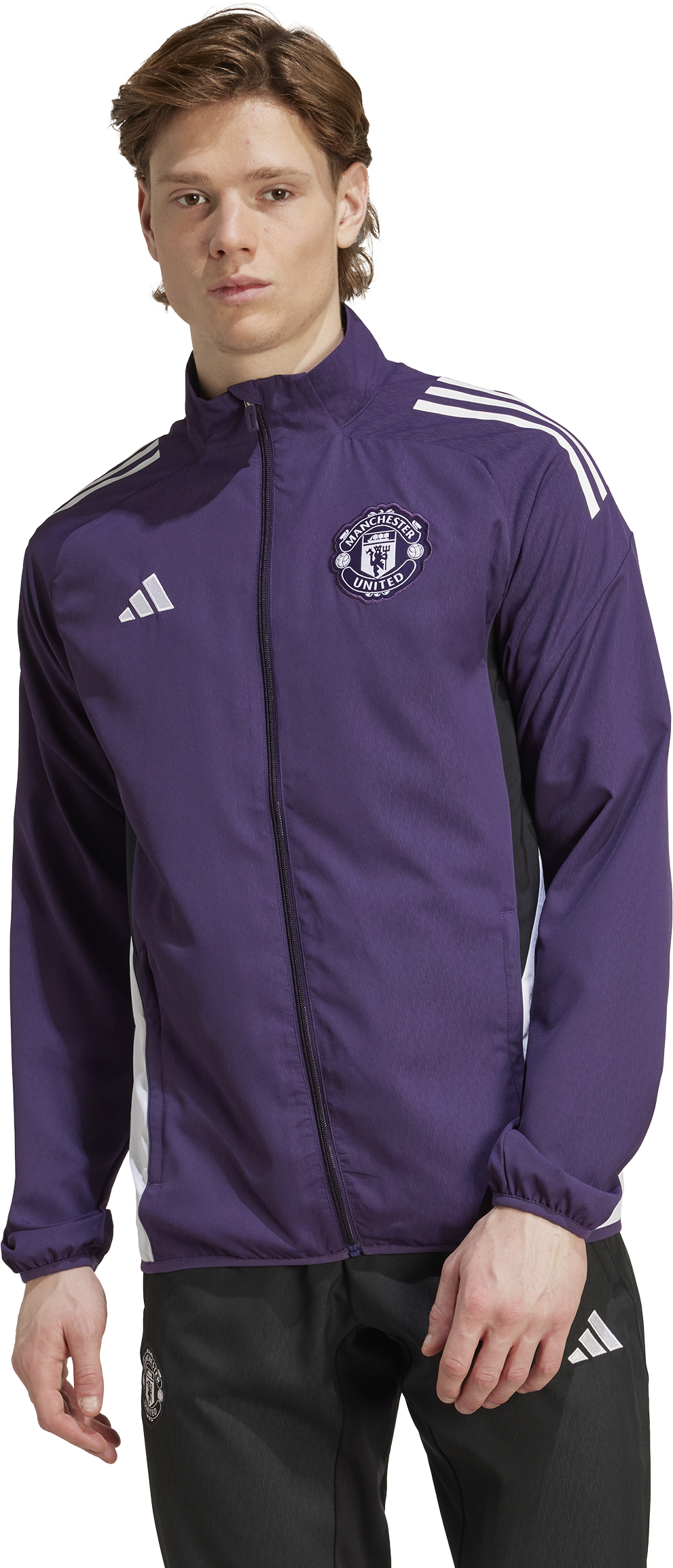 Jakna adidas Originals Manchester United Pre-Match Jacket 2025/26 Ljubičasta | jp3107, 1