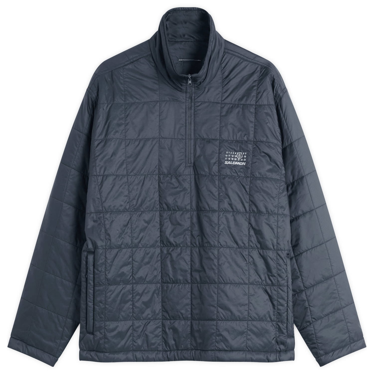 Pernata jakna Maison Margiela MM6 Maison Margiela Short Quilted Half-Zip Padded Coat Siva | SH0AM0068-M35595-900, 1