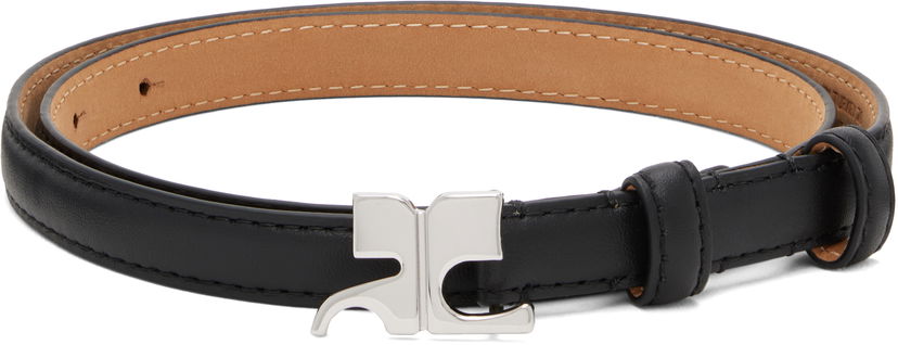 Pojasevi Courrèges Courrèges 15MM AC Leather Belt Crna | 325ACE021CR0065