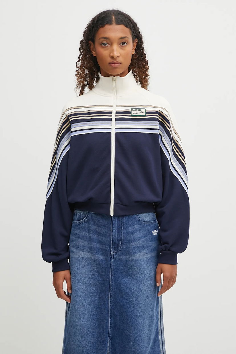 Dukserice Lacoste Lacoste Striped Track Jacket Tamnoplava | SF5247
