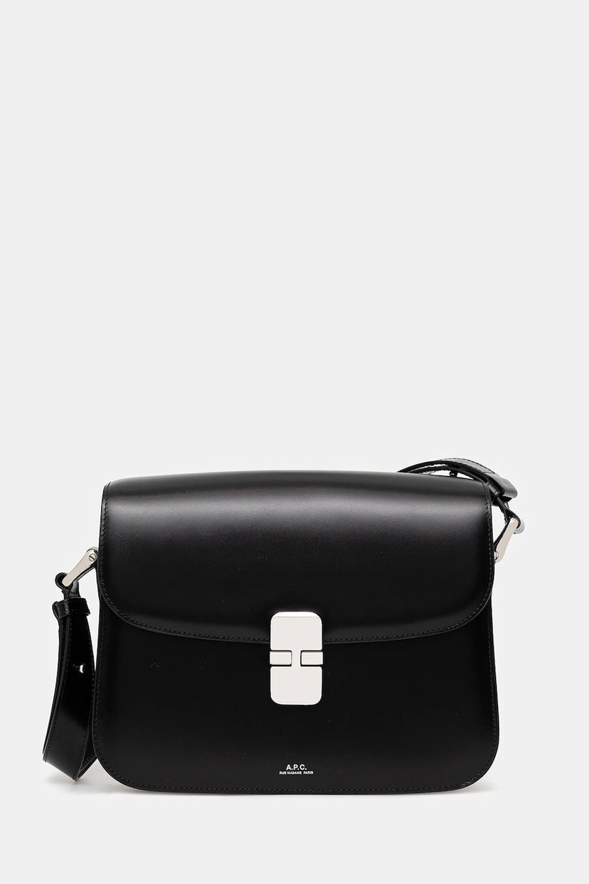 Torba za rame A.P.C. A.P.C. Sac Grace Leather Shoulder Bag Crna | PXBVN.F61412