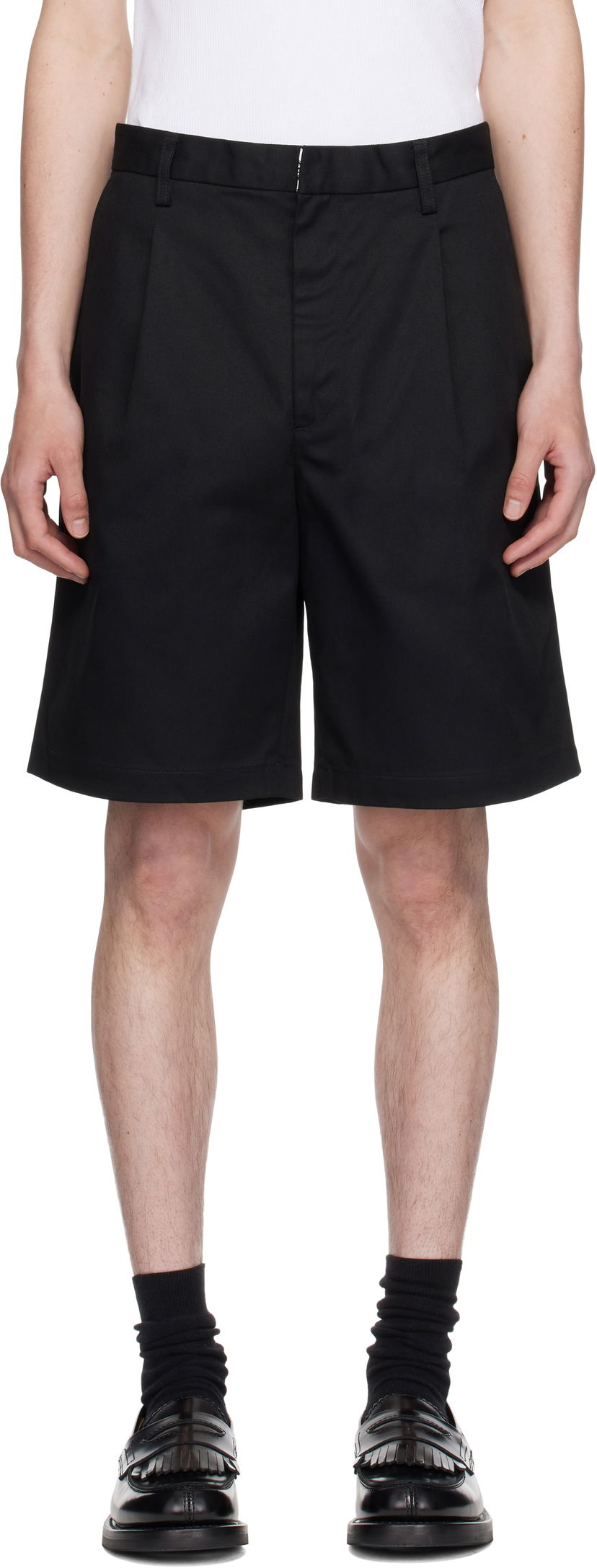 Kratke hlače WACKO MARIA WACKO MARIA x Dickies Edition Pleated Shorts Crna | 25SS-WMP-DC02