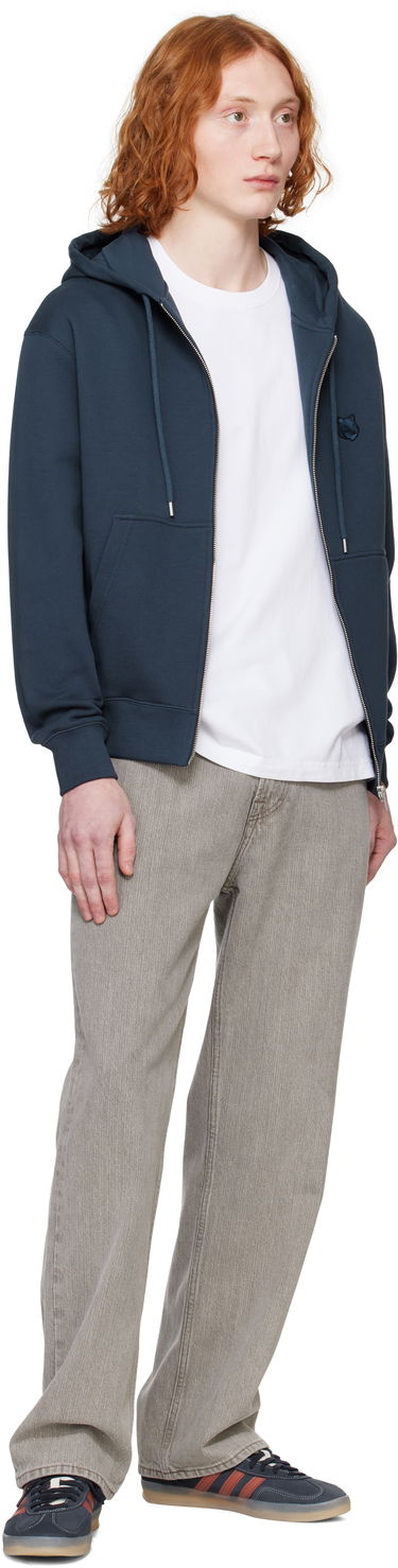 Dukserice MAISON KITSUNÉ Maison Kitsuné Fox Head Zip Hoodie Tamnoplava | MM00714KM0321, 3