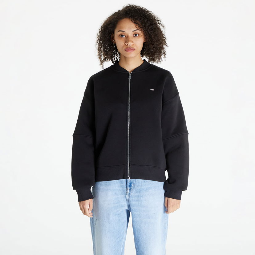 Jakna Tommy Hilfiger bomber Tommy Jeans Zip Thru Bomber Crna | DW0DW17957 BDS