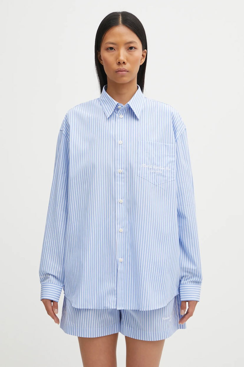 Košulja Sporty & Rich Eden Script Oversized Relaxed Striped Classic Collar Shirt Višebojno | SI00760673ST61