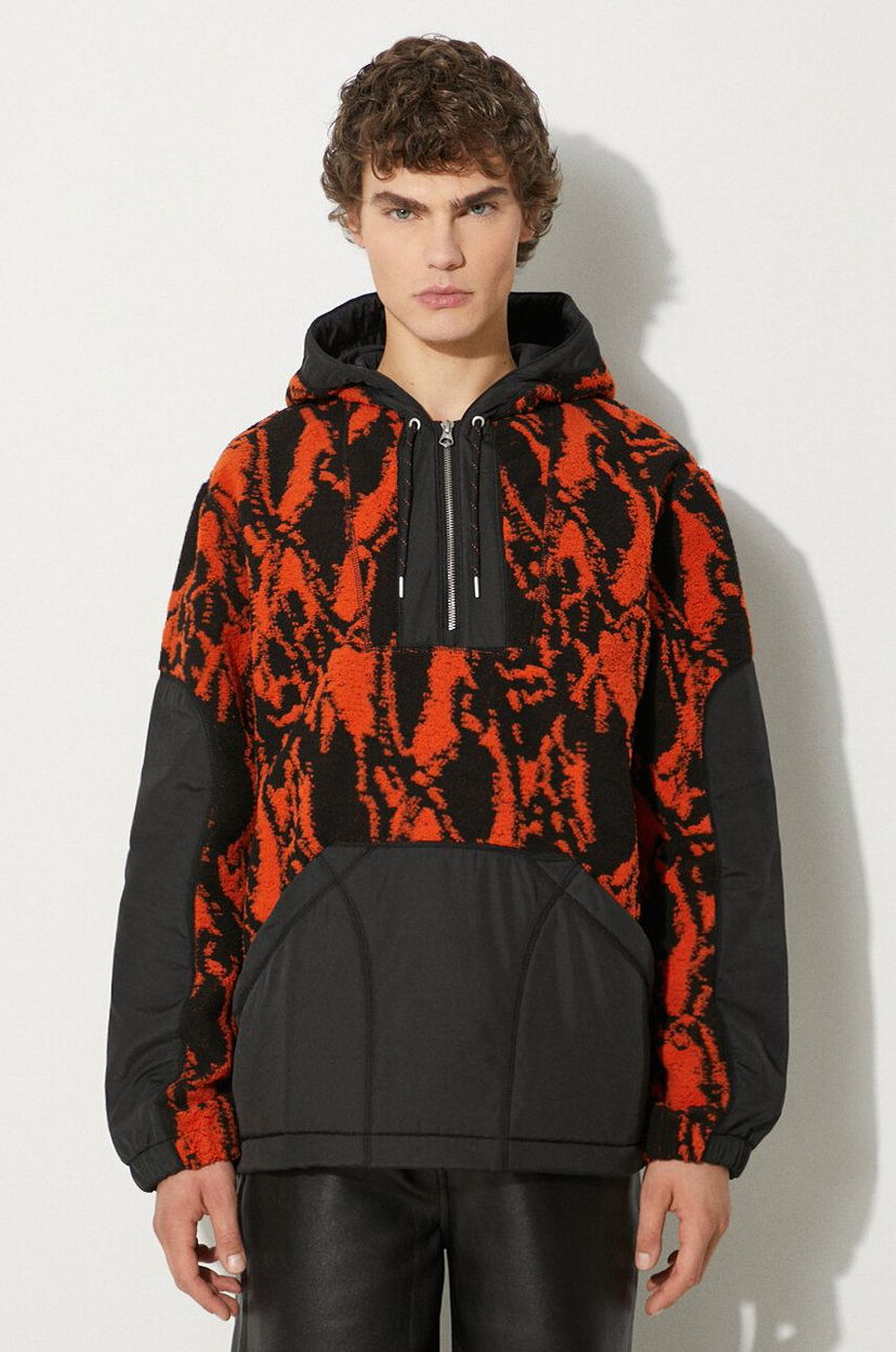 Dukserice WOOD WOOD Palmer Swirl Print Fleece Hoodie Narančasta | 12245600.2075