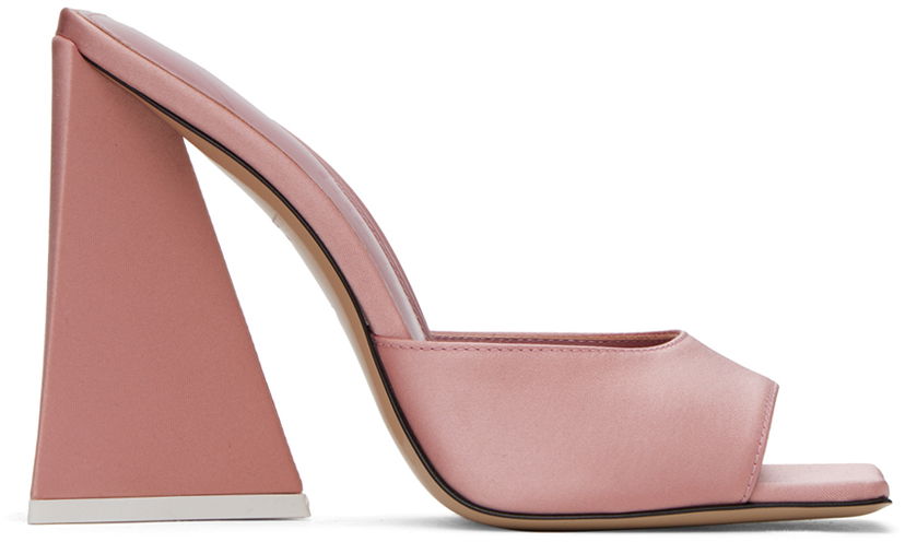 Dodaci The Attico Attico Devon Satin Heeled Mules Ružičasta | 242WS000 V015
