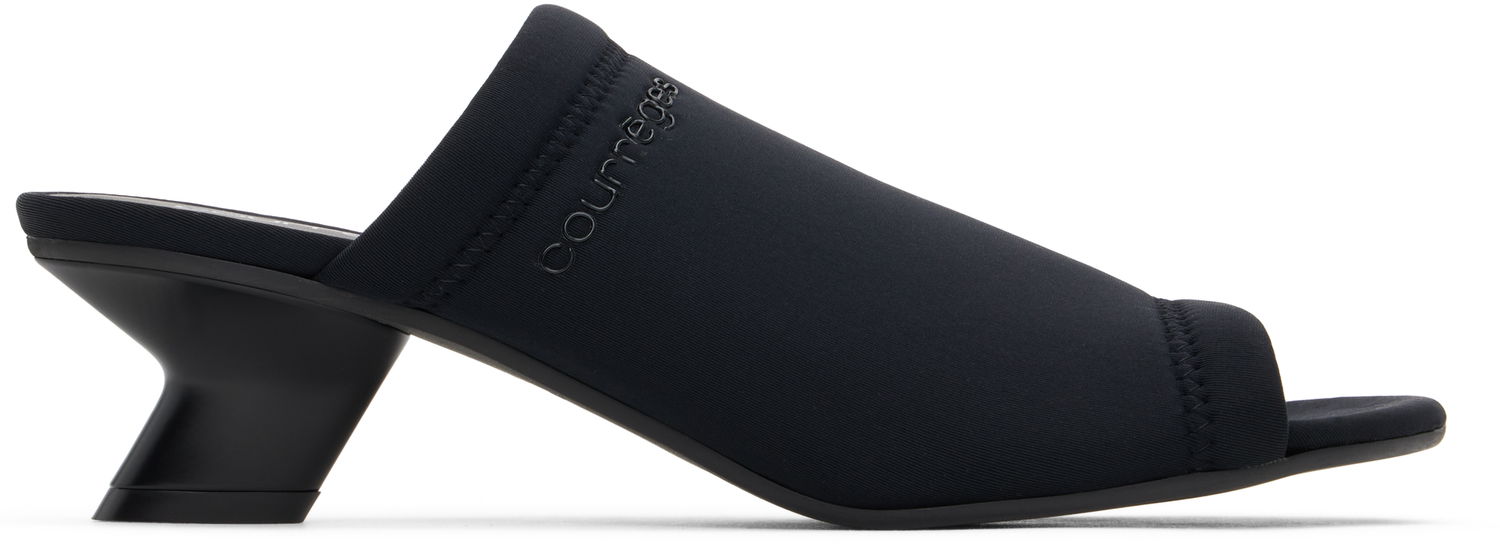 Tenisice i cipele Courrèges Courrèges Wet Scuba Heeled Mules Crna | 125SSD029NE0006, 0