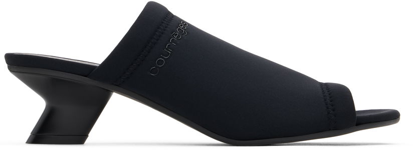 Tenisice i cipele Courrèges Courrèges Wet Scuba Heeled Mules Crna | 125SSD029NE0006