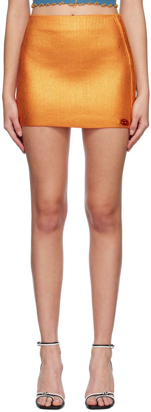 Suknja Diesel Orange Knit Miniskirt Narančasta | A08021 0WDAU