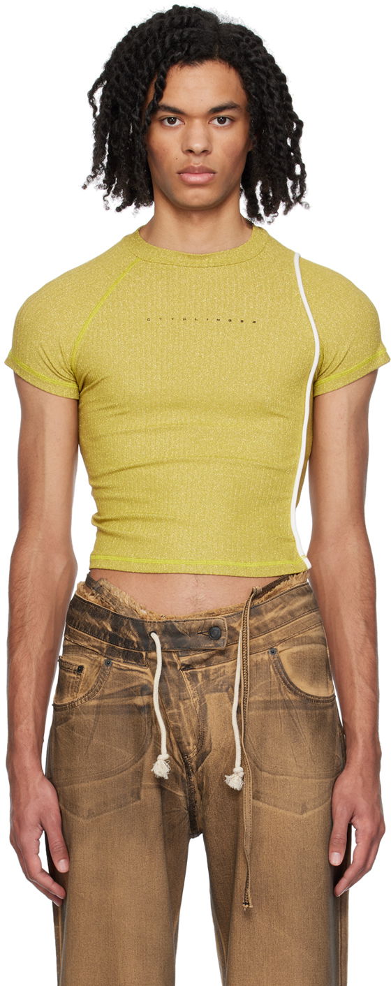 Crop top Ottolinger Ottolinger Cropped T-Shirt Žuta | 407203