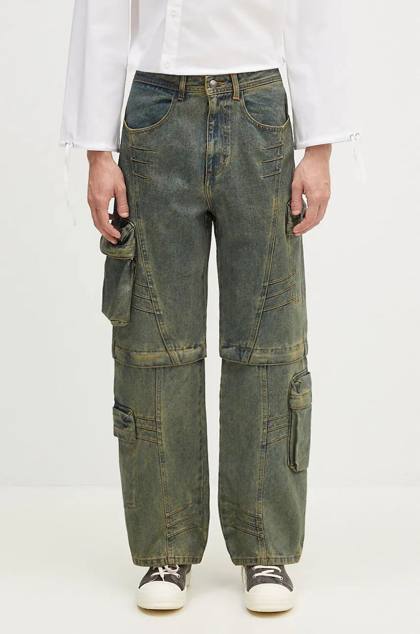 Jeans Andersson Bell Cargo Coated Wide-Leg Jeans Plava | apa749m