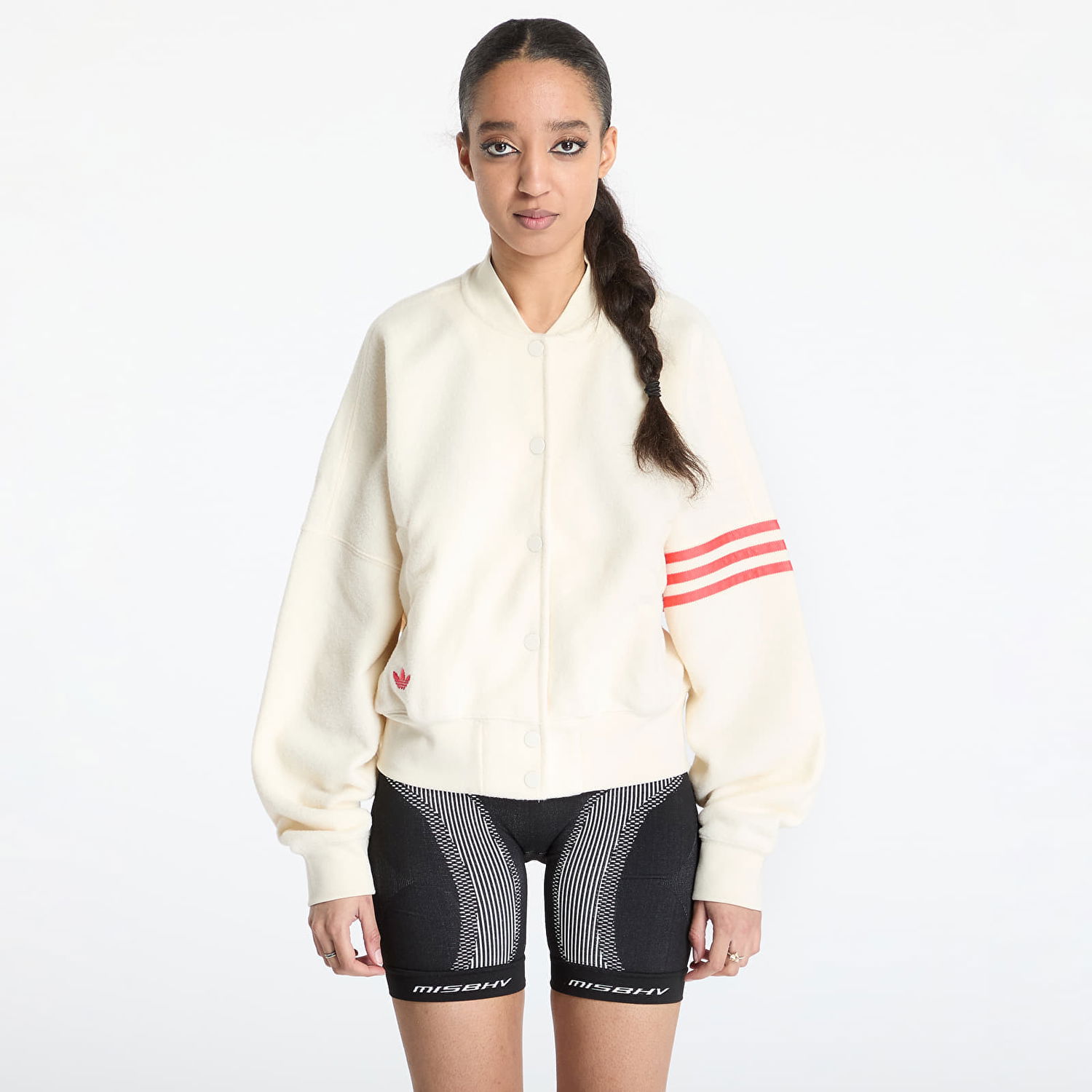 Bomber jakna adidas Originals Neuclassics Boucle Bomber Jacket Bijela | JI8523, 0