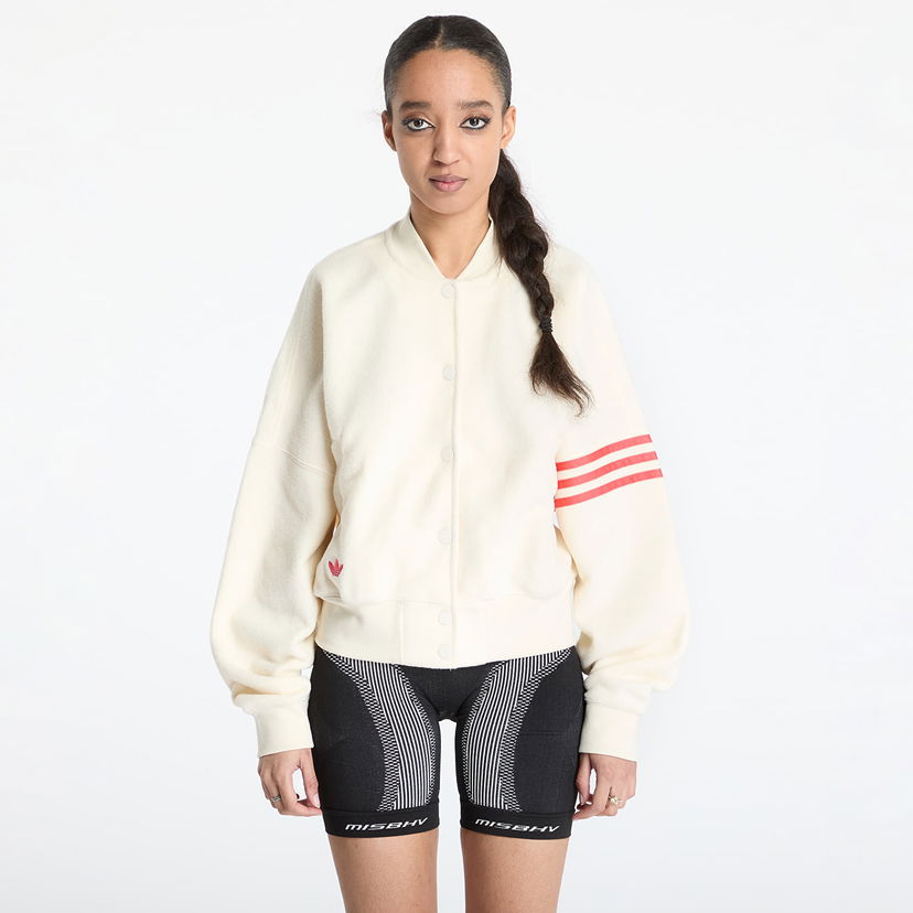 Bomber jakna adidas Originals Neuclassics Boucle Bomber Jacket Bijela | JI8523
