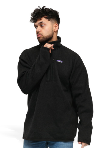 Dukserice Patagonia Better Sweater 1/4 Zip Crna | 25523 BLK