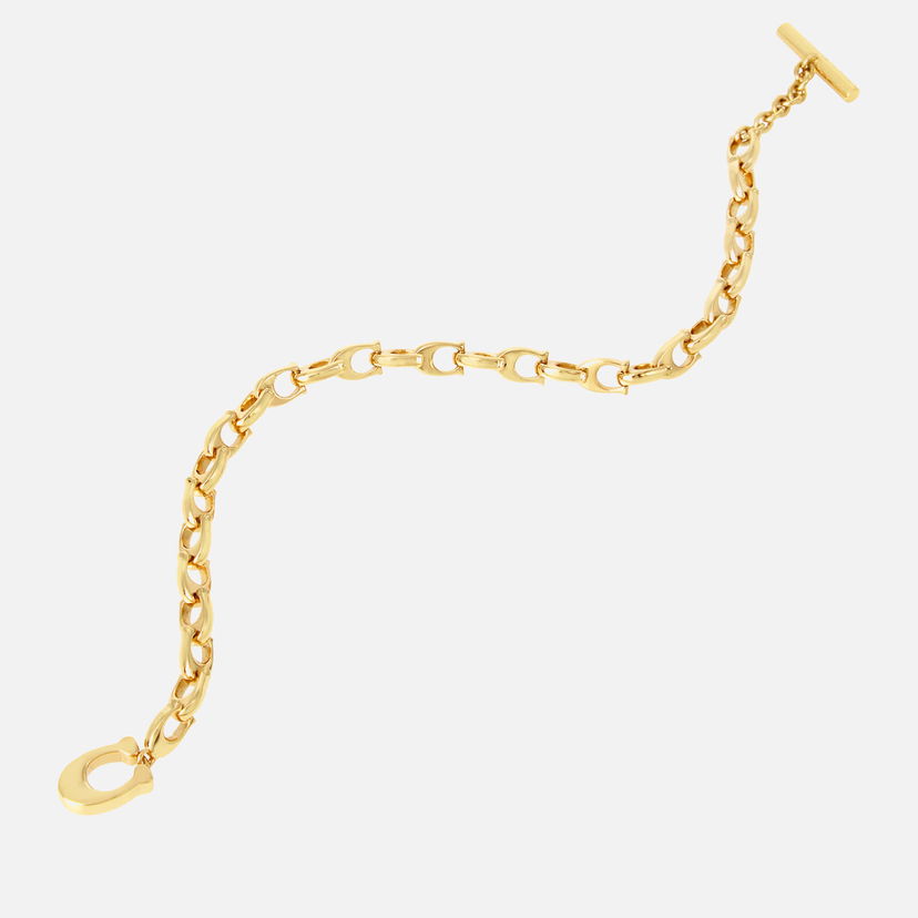 Narukvica Coach Signature Link Chain Bracelet Metalik | 37376745GLD710