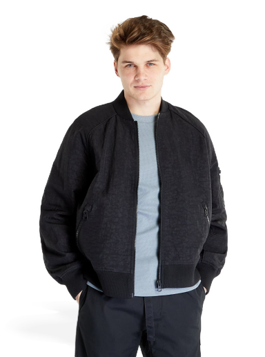 Bomber jakna CALVIN KLEIN Exposed Zip Oversized Woven Jacket Crna | J30J322938 BEH