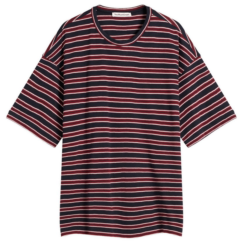 Majica kratkih rukava YMC YMC Triple Stripe T-Shirt, Size Small Tamnocrvena | P6ZAH-90