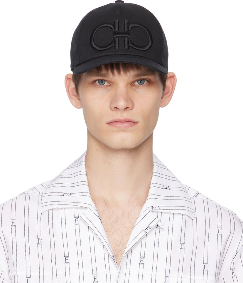 Kapa FERRAGAMO Baseball Cap With Logo Crna | 759560