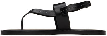 Tenisice i cipele Max Mara Leather Thong Sandals Crna | 2414521012600, 2