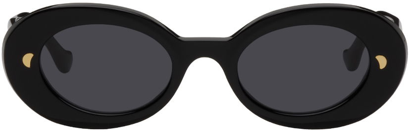 Sunčane naočale Nanushka Nanushka Giva Oval Sunglasses Crna | NW23RSSG00499