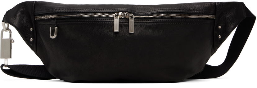 Torba oko struka Rick Owens Rick Owens Concordians Leather Bumbag Crna | RA02E0731 LBU